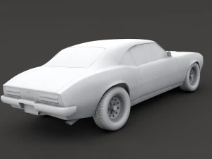 pontiac firebird v2 matte black 3D Model