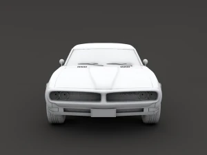 pontiac firebird v2 matte black 3D Model
