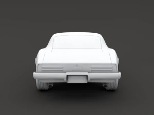 pontiac firebird v2 matte black 3D Model