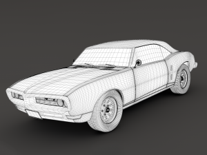 pontiac firebird v2 matte black 3Dモデル