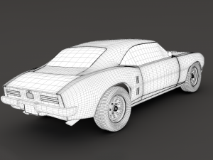 pontiac firebird v2 matte black 3Dモデル