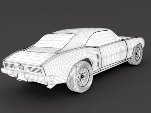 pontiac firebird v2 matte black 3D Model