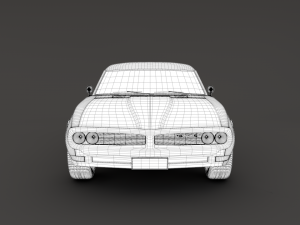 pontiac firebird v2 matte black 3Dモデル