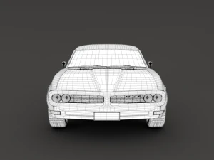pontiac firebird v2 matte black 3D Model