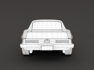 pontiac firebird v2 matte black 3Dモデル