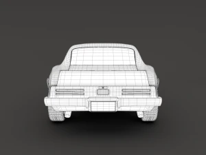 pontiac firebird v2 matte black 3D Model