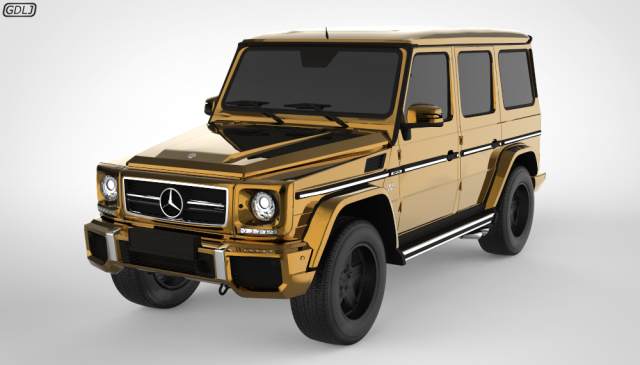 mercedes-benz g-class golden 3D Model .c4d .max .obj .3ds .fbx .stl .blend 