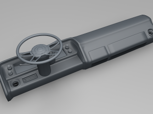 dashboard with steering wheel 3D 打印模型