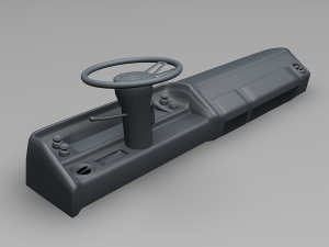 dashboard with steering wheel 3D-Druckmodell