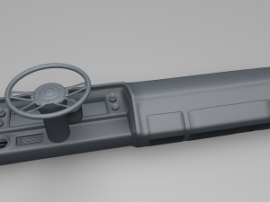 dashboard with steering wheel 3D-Druckmodell
