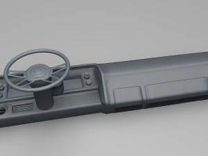 dashboard with steering wheel 3D Print Model