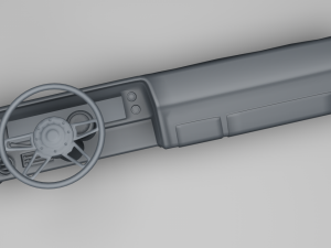 dashboard with steering wheel 3D-Druckmodell
