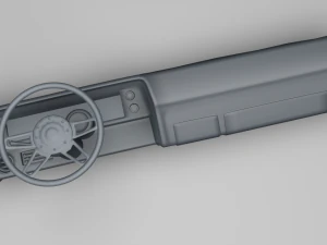 dashboard with steering wheel 3D Print Model