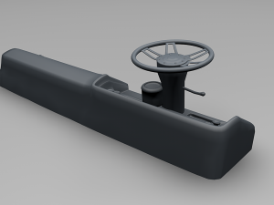 dashboard with steering wheel 3D-Druckmodell