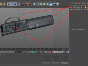 dashboard with steering wheel 3D Print Model