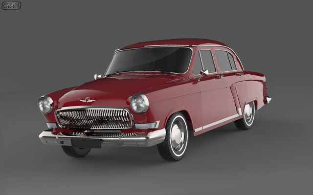 gaz volga sedan 1968 Modelo 3D .c4d .max .obj .3ds .fbx .stl .blend 