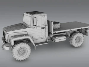 gaz 3308 sadko 3D Model