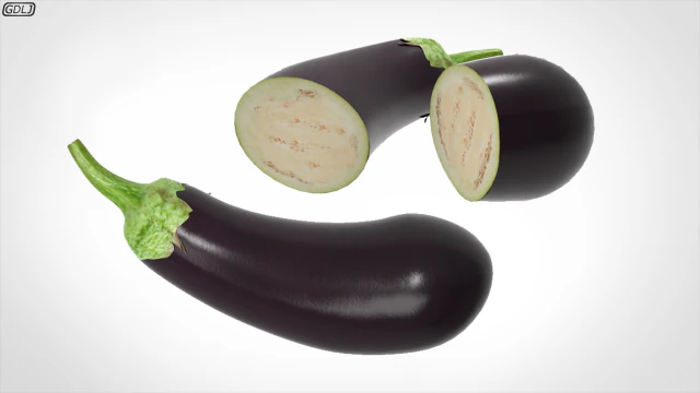 aubergine 3D Model .c4d .max .obj .3ds .fbx .stl .blend