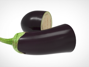 aubergine 3D मॉडल