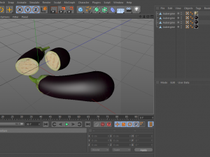 aubergine 3D मॉडल