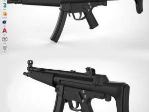 mp5 - realistic model 3D Model