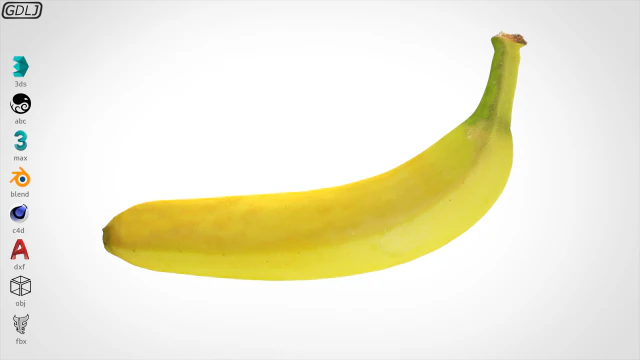 banane Modèle 3D .c4d .max .obj .3ds .fbx .stl .blend