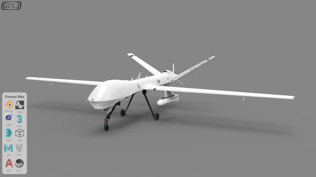 mq-9 Modelo de impresión 3D .c4d .max .obj .3ds .fbx .stl .blend 