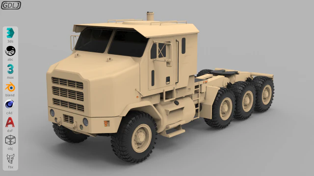 oshkosh m1070 3D Model .c4d .max .obj .3ds .fbx .stl .blend 