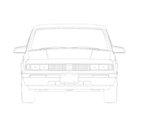 oldsmobile 1990 blueprints 3D Model