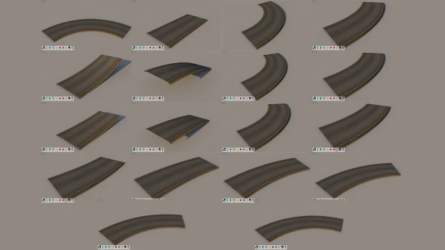 18 street road - realistic 3D Model .c4d .max .obj .3ds .fbx .stl .blend 