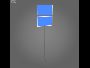 23 street signs Model 3D