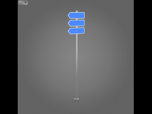 23 street signs Model 3D