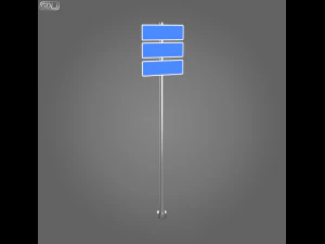 23 street signs 3D Model