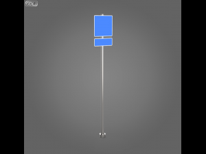 23 street signs Model 3D