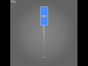 23 street signs Model 3D