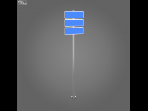 23 street signs Model 3D