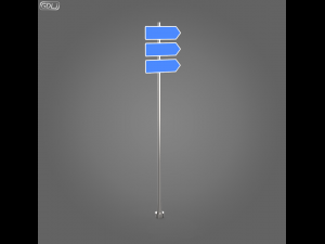 23 street signs Model 3D