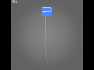 23 street signs Model 3D