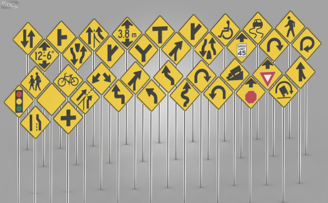 38 street signs Model 3D .c4d .max .obj .3ds .fbx .stl .blend 