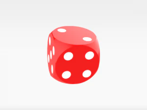 rote W&uuml;rfel 3D Modell