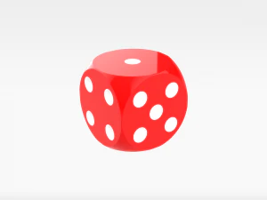 rote W&uuml;rfel 3D Modell