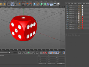 rote W&uuml;rfel 3D Modell