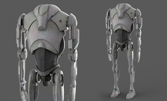 b2 super battle droid 3D Model .c4d .max .obj .3ds .fbx .stl .blend 