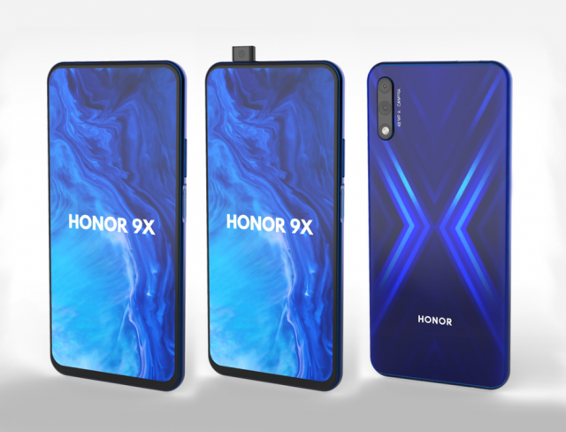 huawei honor 9x 3D Модель .c4d .max .obj .3ds .fbx .stl .blend 