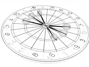 dartboard - realistic 3D Model