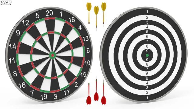 dartboard - realistic 3D Model .c4d .max .obj .3ds .fbx .stl .blend 