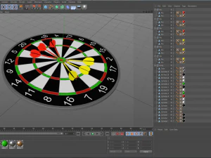 dartboard - realistic 3D Model