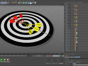 dartboard - realistic 3D Model