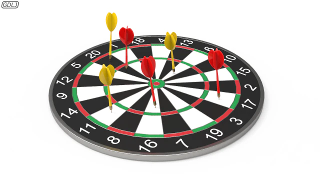dartboard - realistic 3D Model .c4d .max .obj .3ds .fbx .stl .blend 