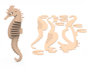 समुद्री घोड़ा 3D प्रिंट मॉडल
